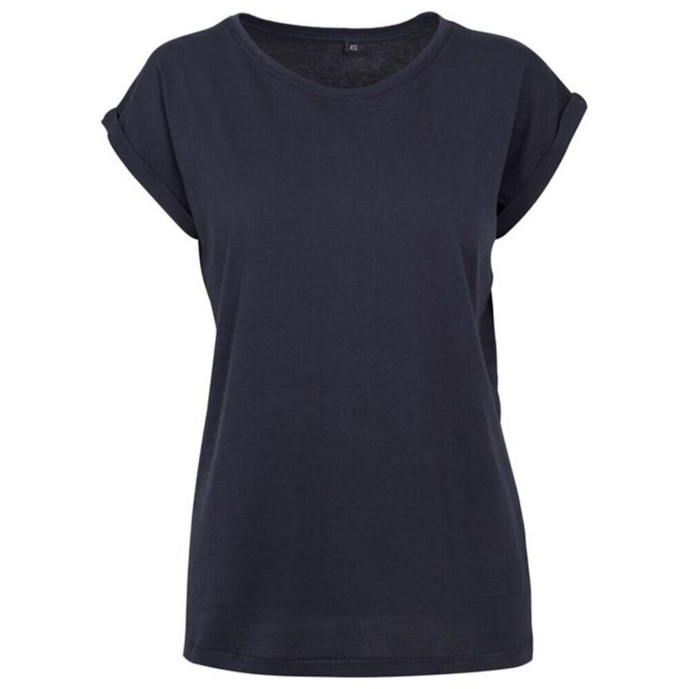 Build Your Brand Womens/Ladies Extended  T-Shirt / Navy